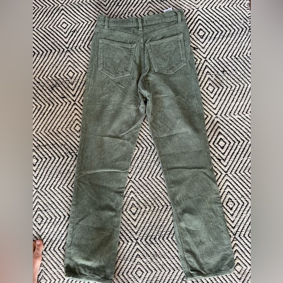 Cynthia Button Fly High Rise Straight Corduroy Pants - Picture 3 of 11